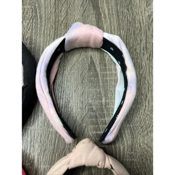 Lot Of 4 Lele Sadoughi Coral Black Tie-Dye Pink Classic Signature Knot Headband - Picture 4 of 13